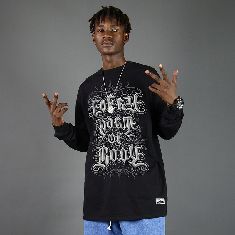 hozin联名合作打底恤潮街舞嘻哈字母印花宽松t恤