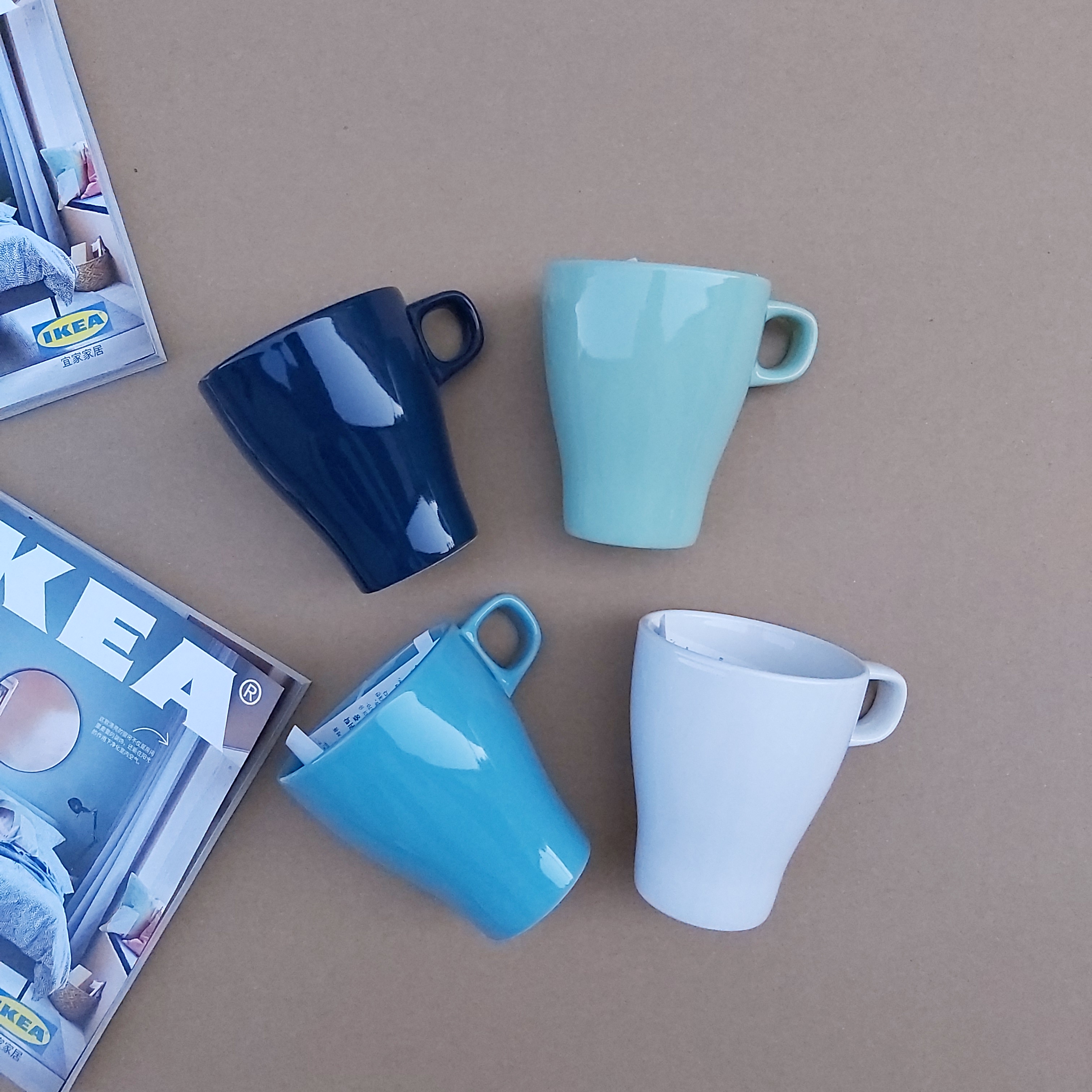 ikea法格里克大杯马克杯水咖啡杯情侣牙刷杯子马克杯