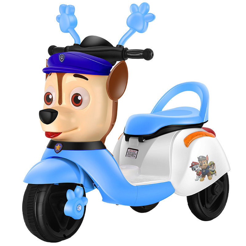 电动儿童摩托车汪汪卡通充电三轮车男孩女孩遥控童车儿童电动车