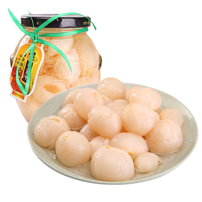 林家铺子糖水荔枝罐头350g6罐整箱新鲜午后水果甜品罐头玻璃瓶