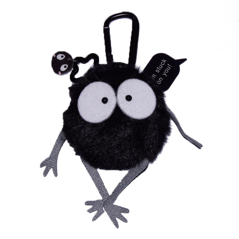 挂件宫崎骏千与千寻黑炭煤球精灵ins毛球钥匙扣日系钥匙扣