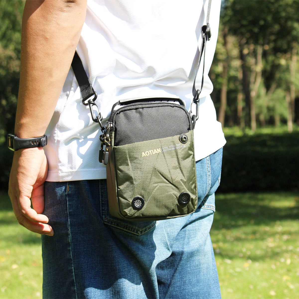 斜挎包单肩迷你背包斜挎小包休闲包尼龙手提包男士男士包袋