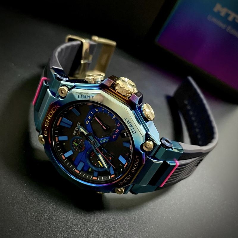 CASIO卡西欧蓝凤凰不死鸟限量款手表 MTG-B2000PH-2A 光动能蓝牙