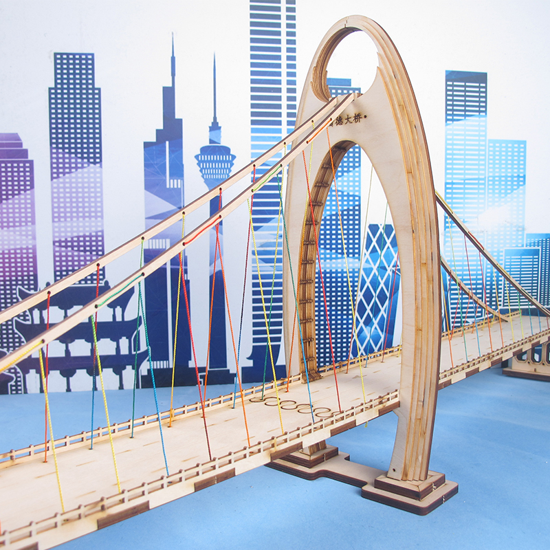 diy木制特色包特色材料制作大桥木质德大桥猎科学实验