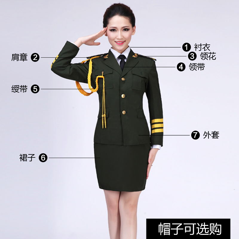军装礼服套装仪仗队国旗班升旗手军乐队服装演出服军鼓海军制服女
