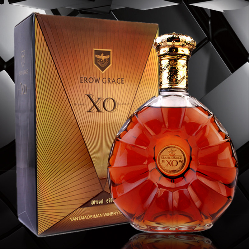 一瓶洋酒至尊白兰地送一xo原酒法国进口1400ml白兰地