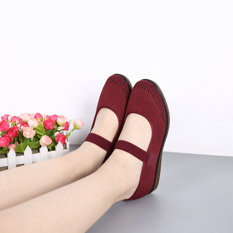 春季新款老北京布鞋舒适老年鞋女平底平跟奶奶鞋透气软底老人鞋女