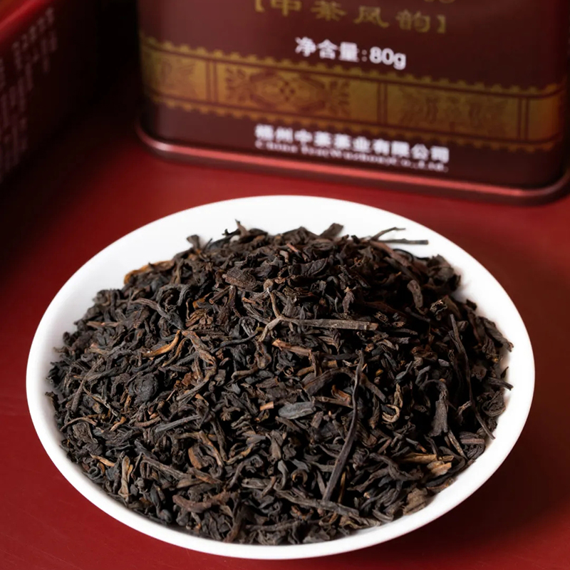 中茶广西六堡茶2021年凤韵特级散茶08年陈化梧州陈年窖藏黑茶礼