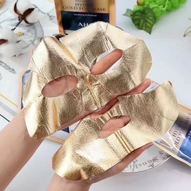 韩国ahc黄金面膜24k蒸汽锡纸金箔钢铁侠玫瑰贴片面膜