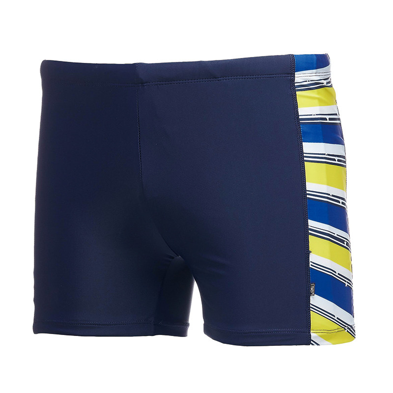 川崎泳裤弹力舒适全四分平角不内衬弹力舒适全内衬四分平角泳装不贴身