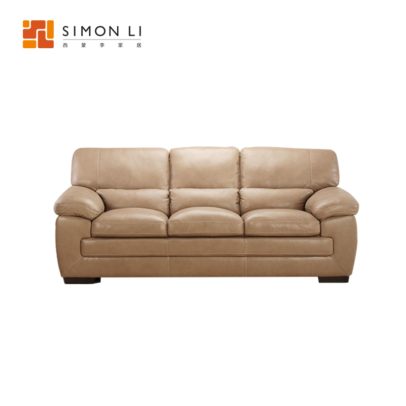 simonli西蒙李 真皮沙发 头层牛皮客厅沙发美式沙发