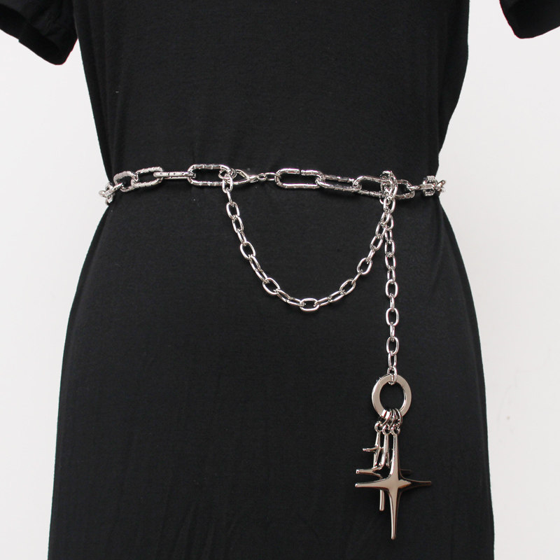 金属腰链配饰女细腰带光身锁链链条时尚百搭腰带