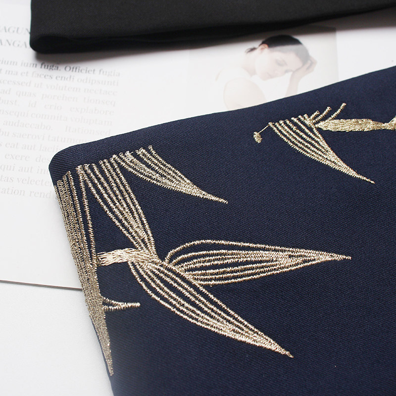 中国国风刺绣腰带金线竹叶绣花绑带休闲百搭腰带