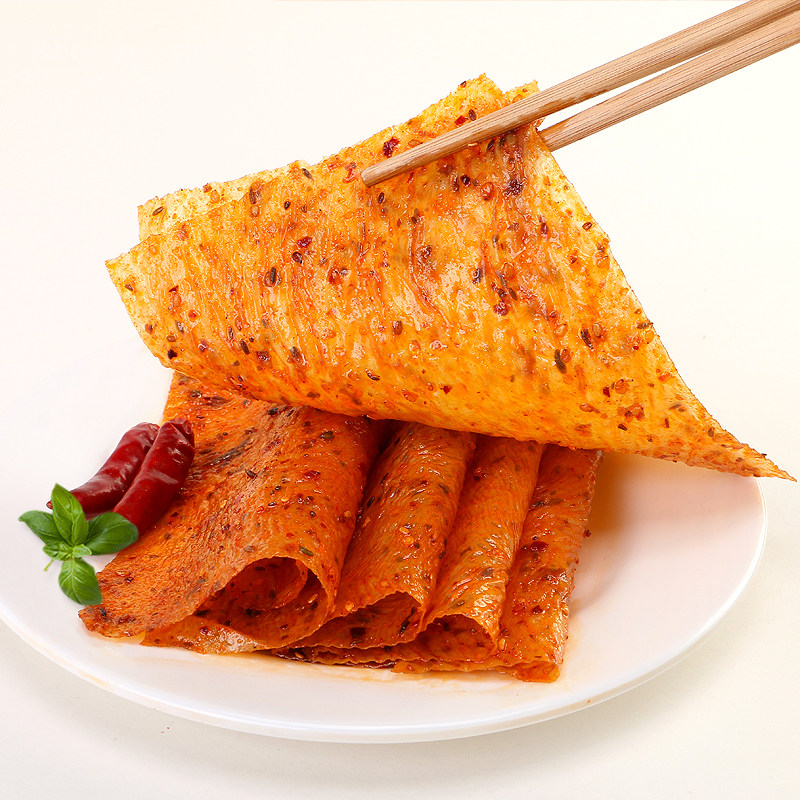 老式80后大辣片辣条儿时怀旧网红辣皮麻辣味豆干豆皮零食东北小吃