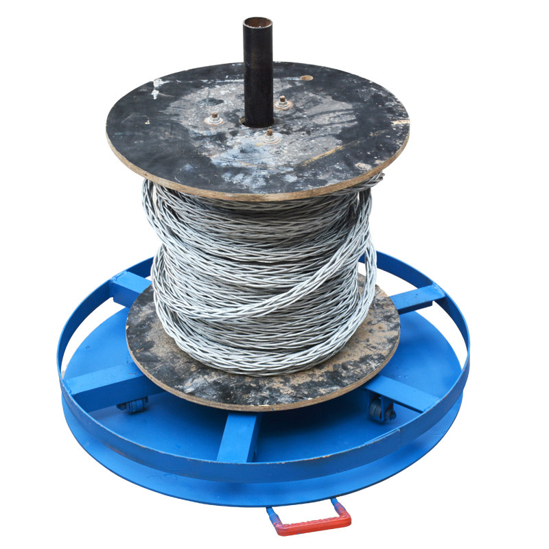 放线热销加强加厚槽钢线盘圆盘卧式架电电缆线缆工具