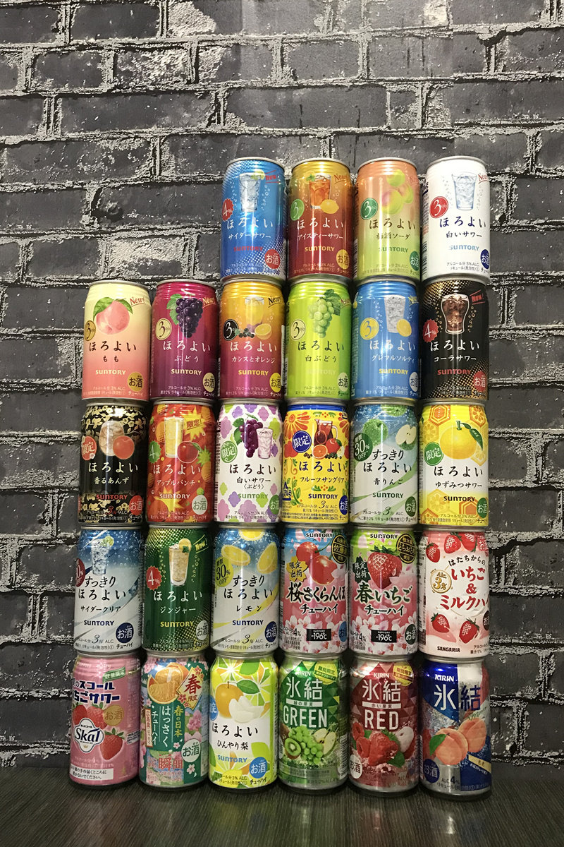 罐装日本限定三得利微醺柠檬白沙瓦水蜜桃子梅子果酒