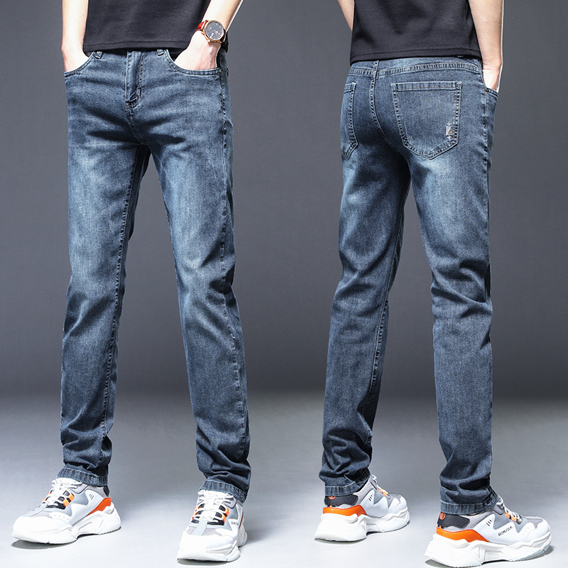 宽松牛仔裤男新款直筒男裤潮牌男款长裤牛仔弹力潮流男士休闲裤子