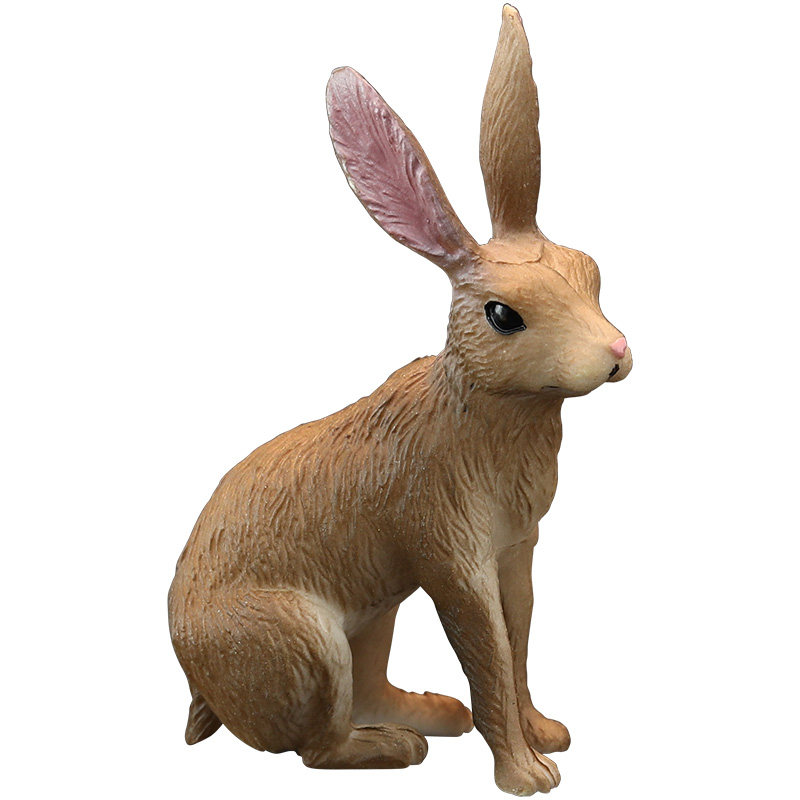 实心儿童仿真动物玩具野生动物模型草原野兔小兔子仿真