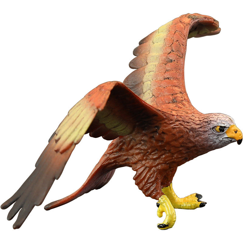 动物实心儿童仿真模型套装玩具红鸢老鹰赤鸢仿真