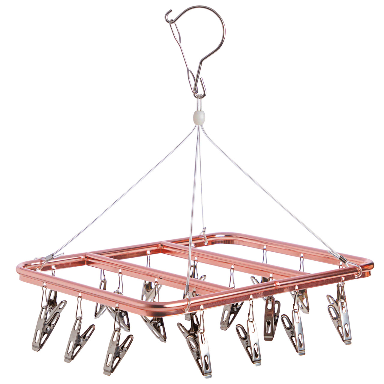 居家家不锈钢夹子衣架防风晾衣架家用儿童内衣架多功能袜子晒衣架