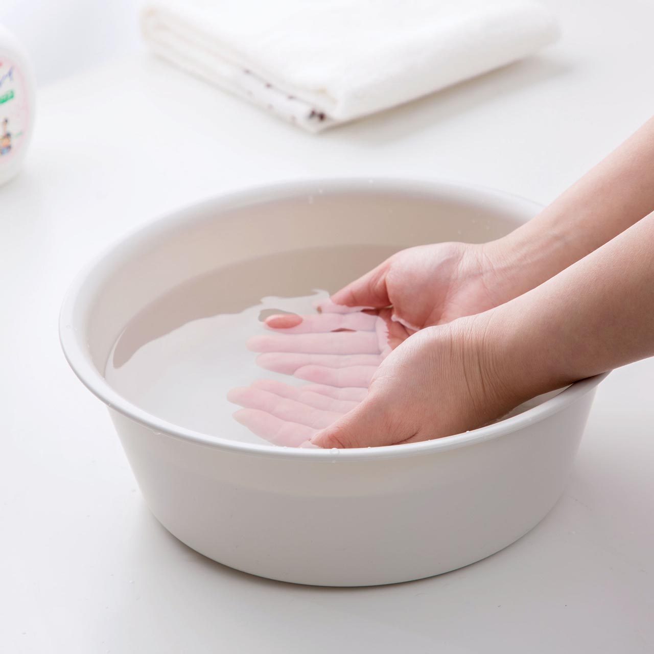 居家家磨砂脸盆家用塑料洗脸盆3个装 大号洗衣盆加厚洗脚盆小盆子