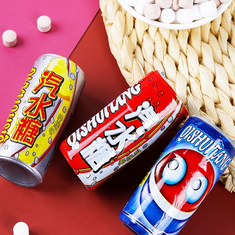 绍佳汽水糖可可乐雪碧柠檬8090怀旧气泡压片传统糖果