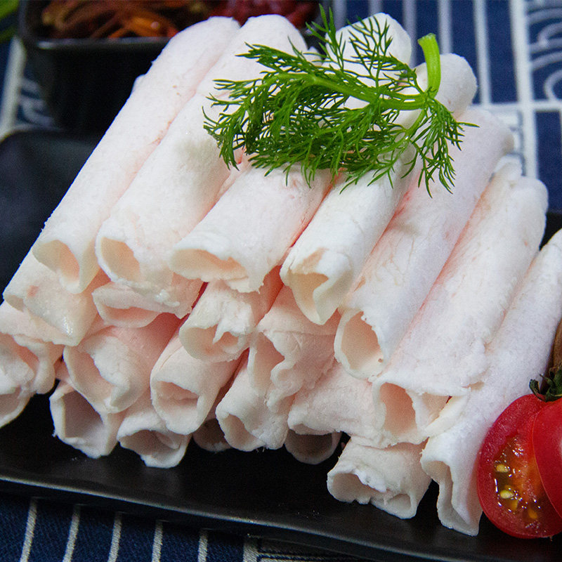 诺伯豪斯内蒙古巴盟原切羔羊羊尾羊肉肉卷180g火锅羊肉卷