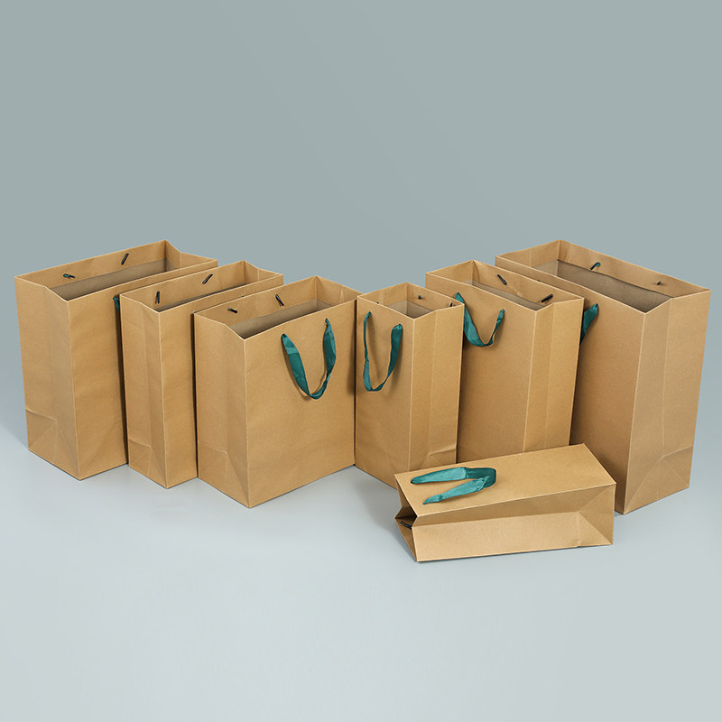 现货加厚牛皮纸白酒香烟服装礼品购物外卖手提礼品袋