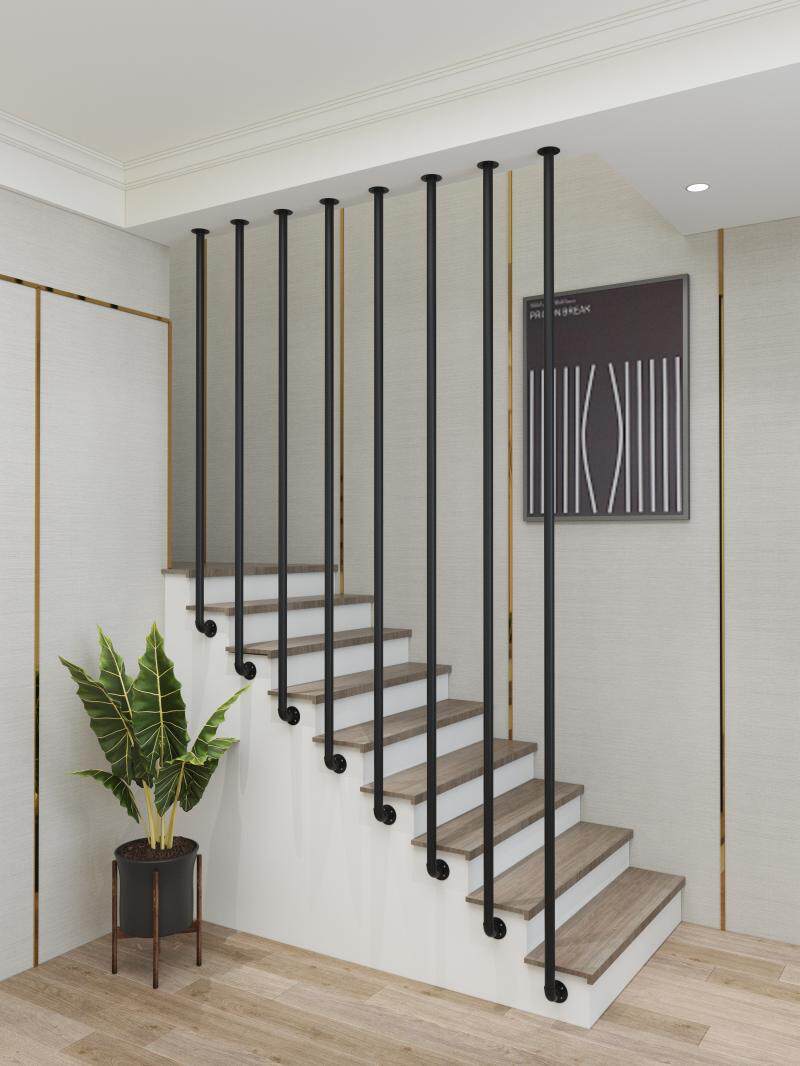 铁艺楼梯扶手护栏简约现代家用室内阳台窗户楼梯扶手