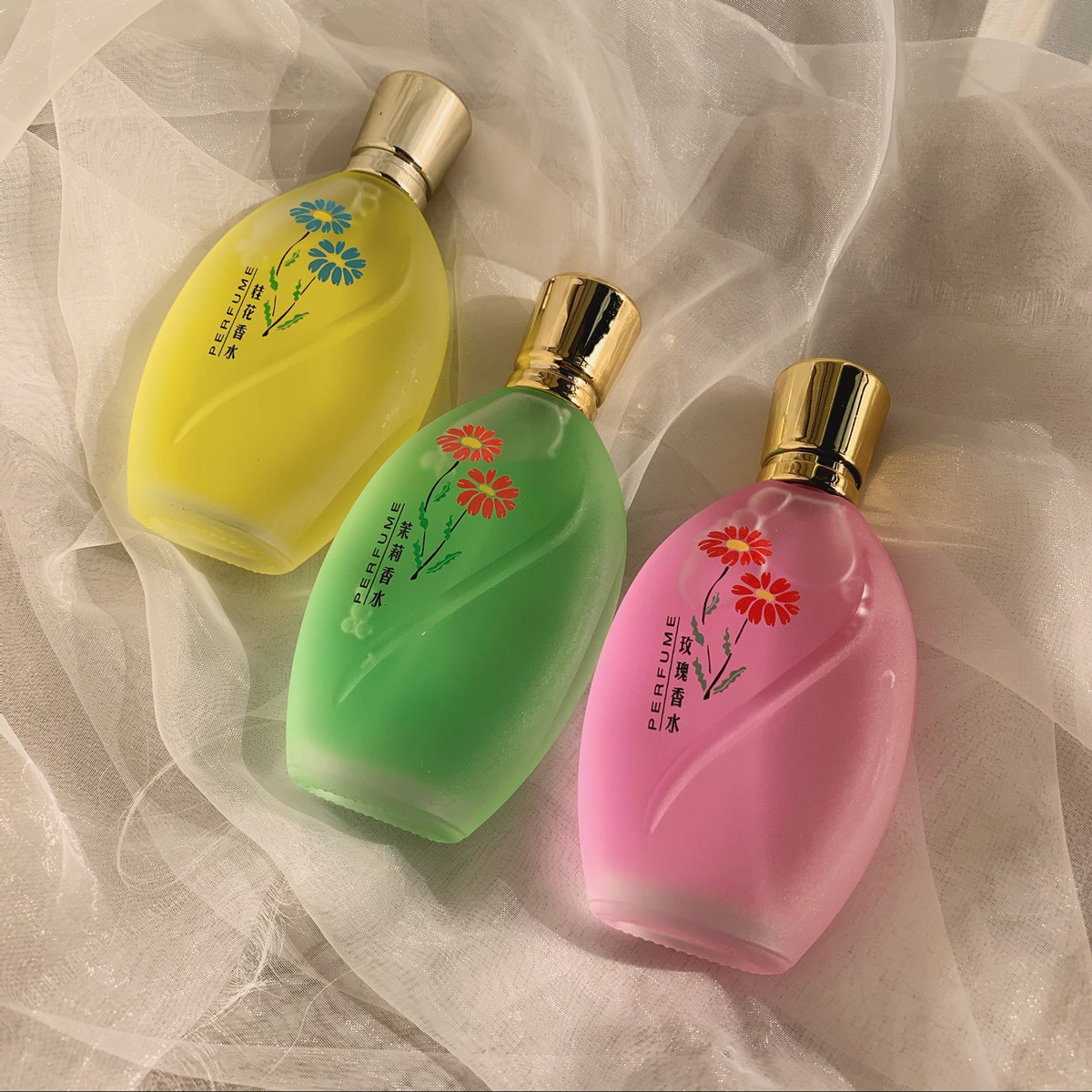 复古天然50ml香水玫瑰茉莉桂花蒸馏桂花香古法香水