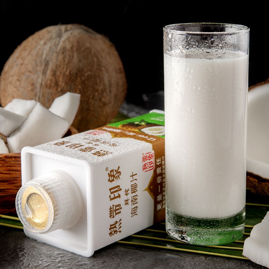 热带印象正宗海南椰奶椰汁低价椰子汁果肉饮料458ml*6