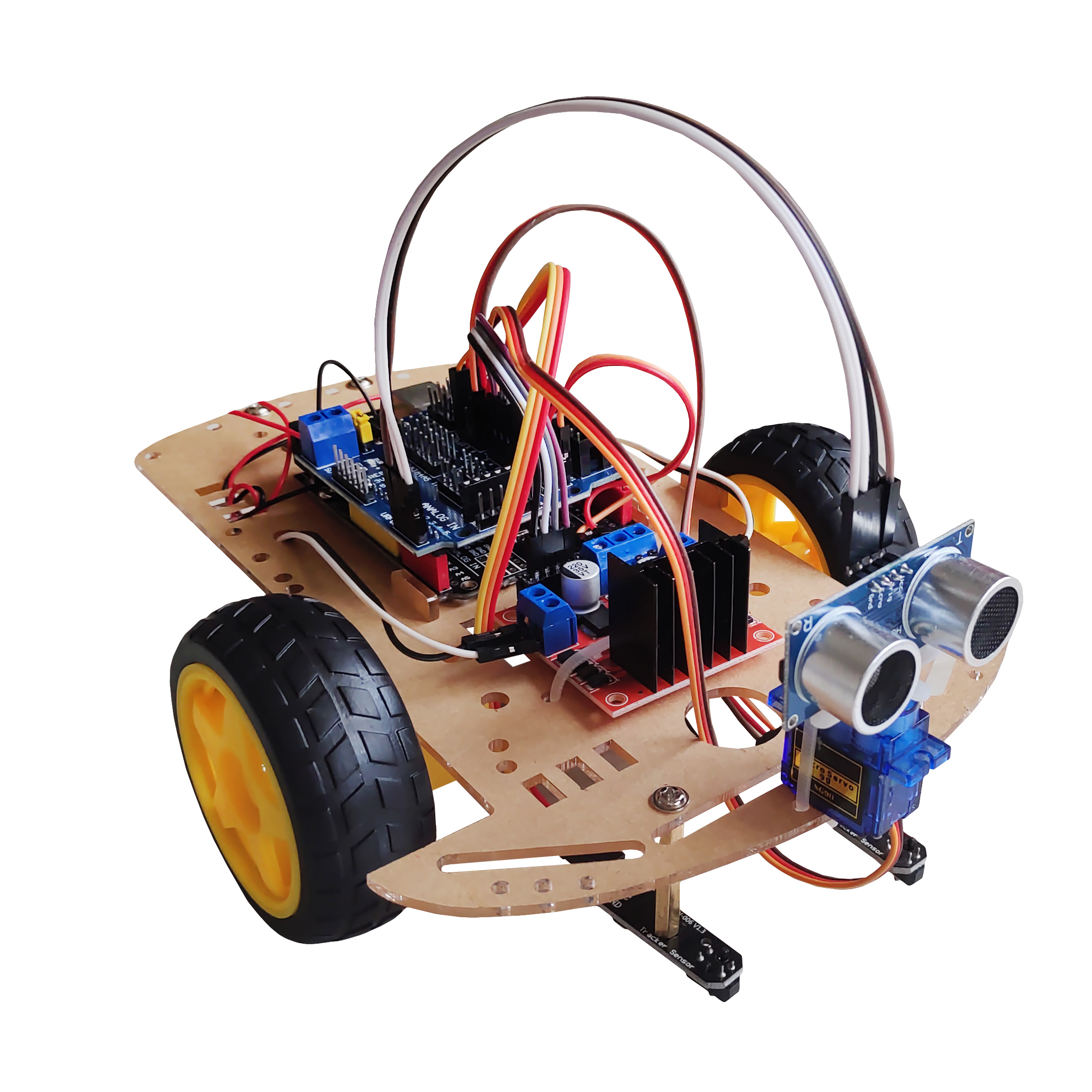 arduino智能避障小车寻迹可编程机器人循迹套件科技智能车