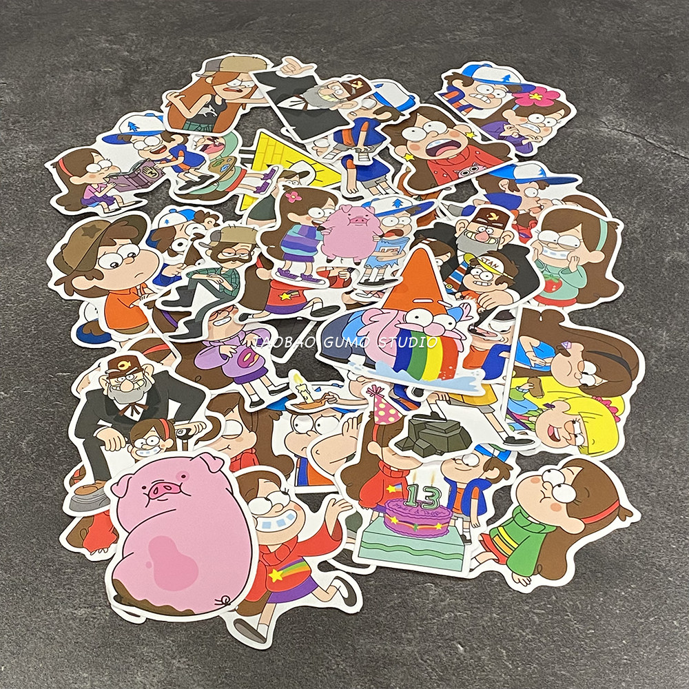 怪诞小镇gravityfalls周边美国卡通贴纸胸针勋章动漫挂件