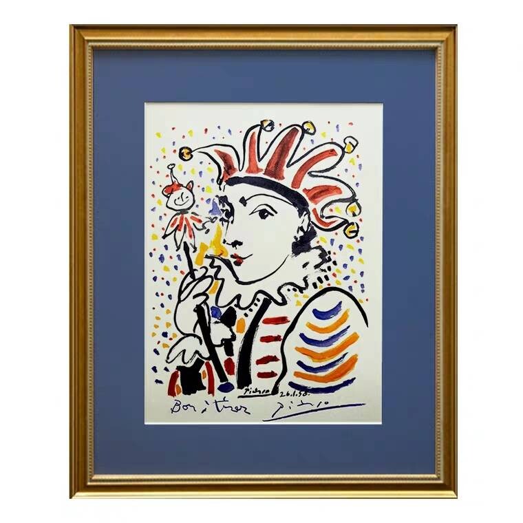 毕加索艺术家人物抽象复古小众装饰画客厅卧室工作室现代装饰画