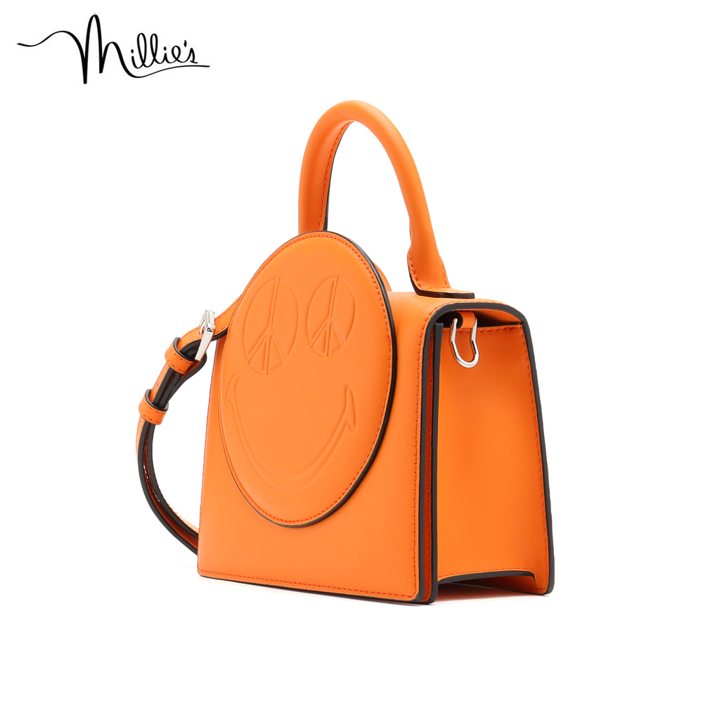 millie妙丽春季休闲简约时尚通勤女背斜挎小方小方包