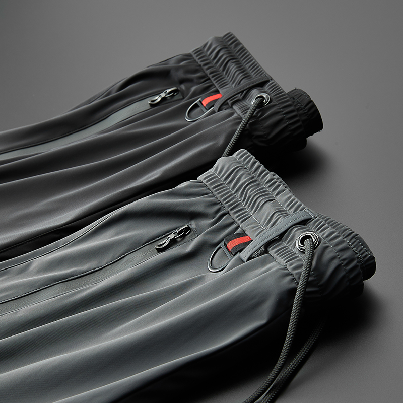 MAROLIO~清凉夏季必入款！男士直筒冰丝滑料轻奢高端弹力休闲长裤