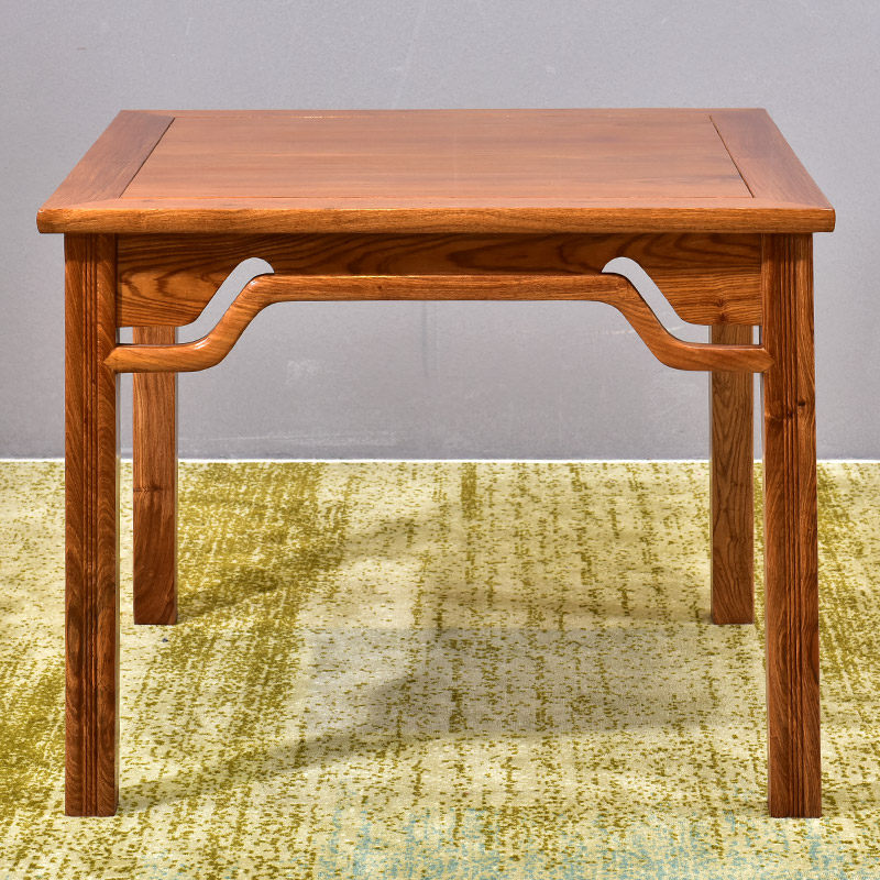 红木家具梨木桌花休闲八仙桌实木中式刺猬餐桌