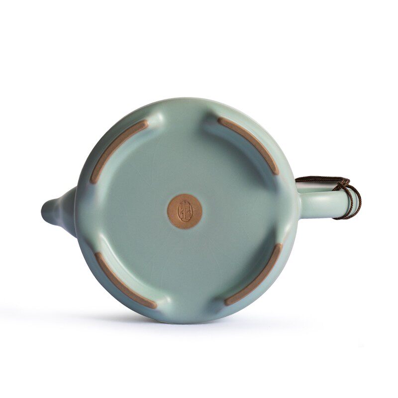 正品东道汝窑茶具圆融单壶汝瓷茶壶功夫茶壶收藏款配证书新款包邮