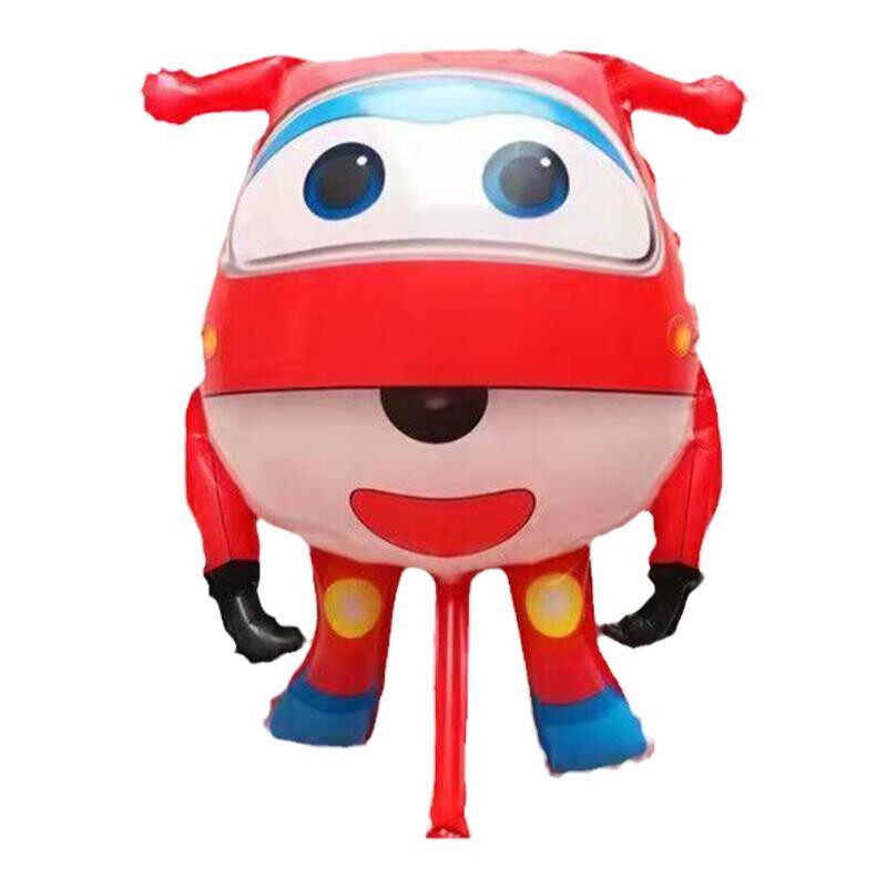 气球新款飘空超级飞侠小号乐迪红色氦气儿童卡通飘空气球