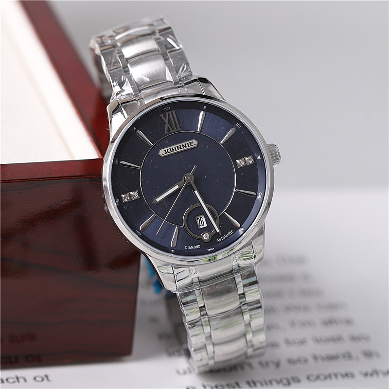 正品johnnie尊尼手表男表女表情情侣表休闲商务钢带国产腕表
