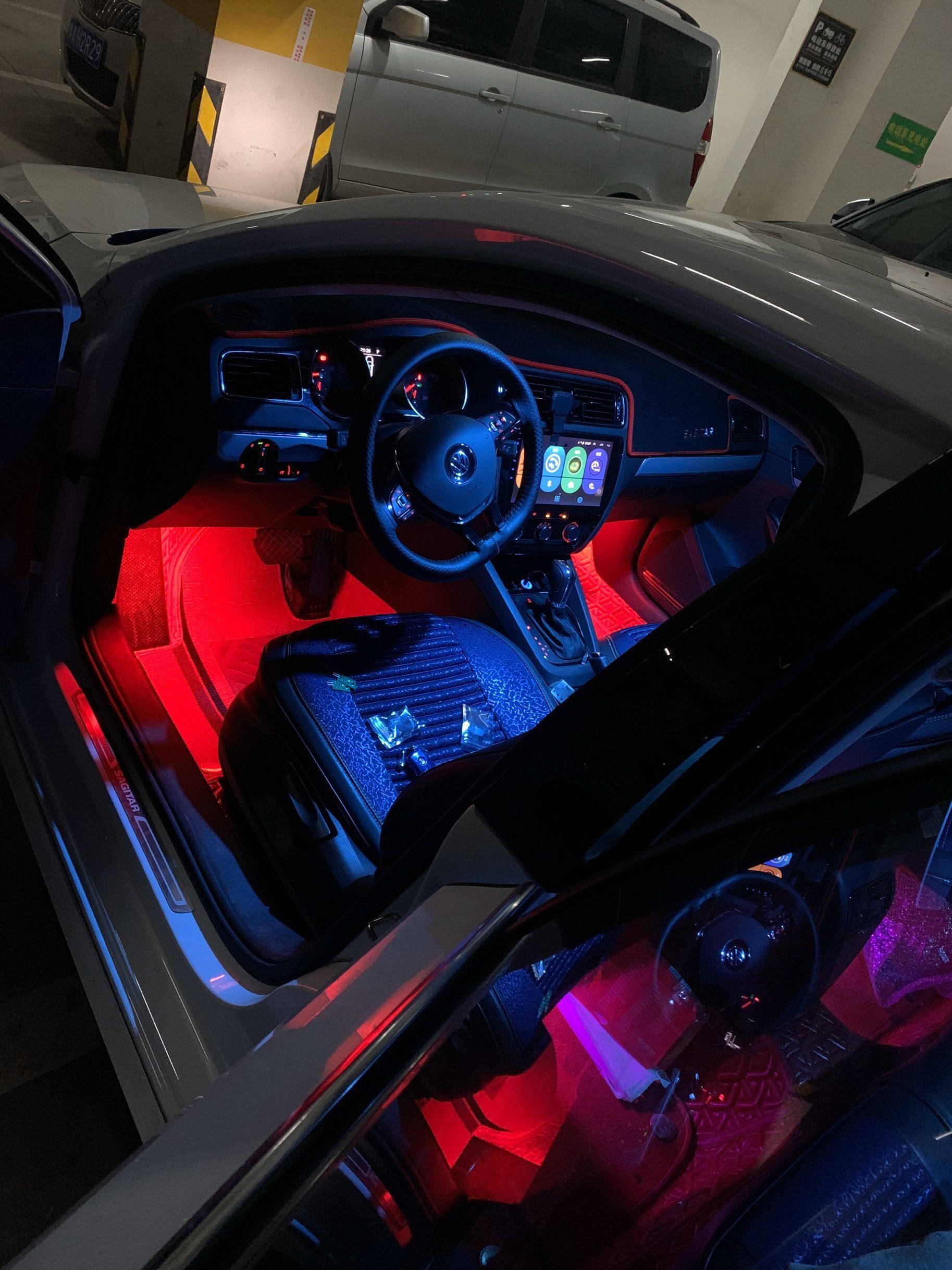 大众高尔夫75脚灯led脚底氛围嘉旅rlinegti车内汽车氛围灯