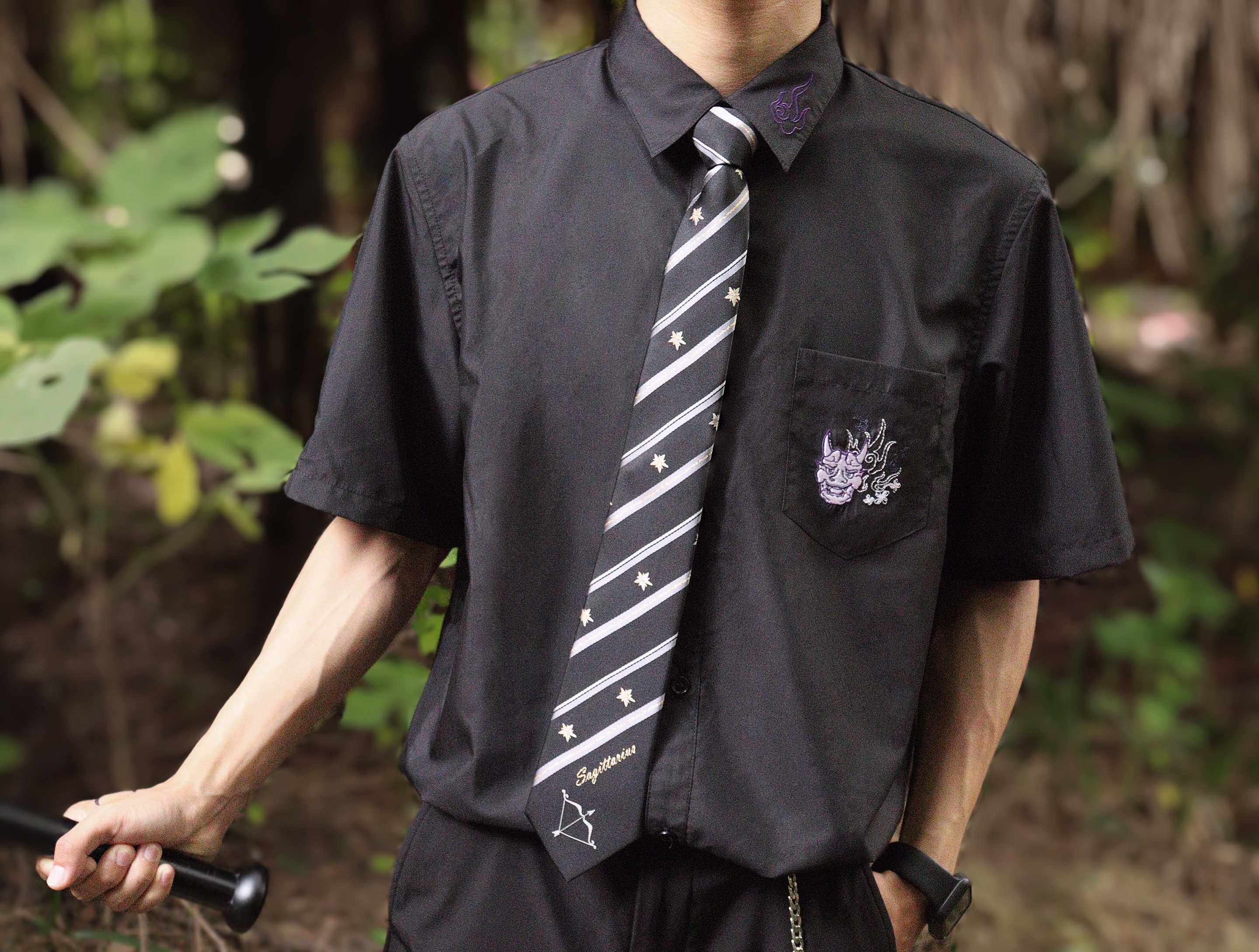 现货贩中男款鬼面不良dk长袖制服情侣衬衫衬衫