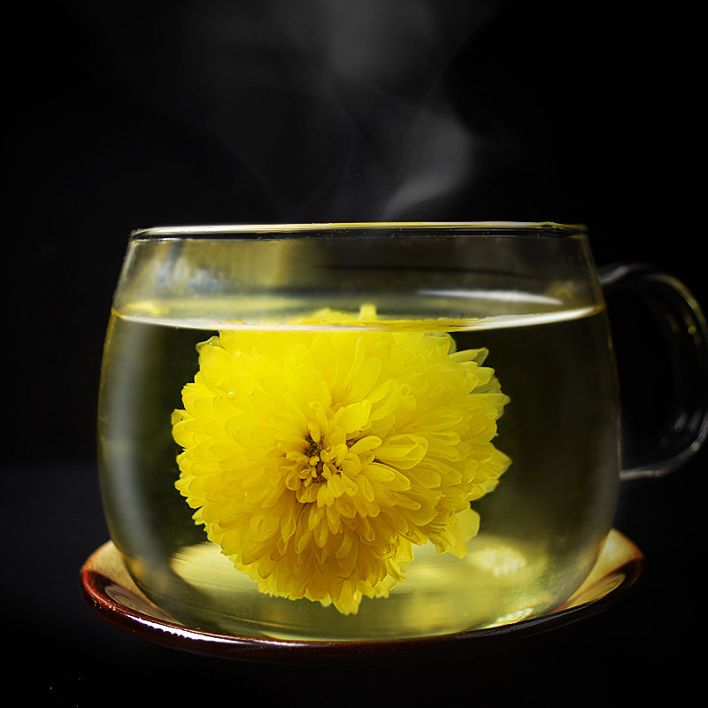 融_皇菊花草茶 婺源皇菊 2朵一杯 黄山菊花茶罐装