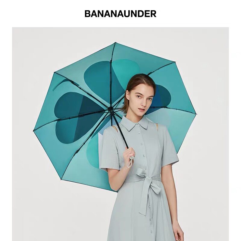 bananaunder蕉下桃心防晒小黑晴雨伞防紫外线石英遮阳伞伞