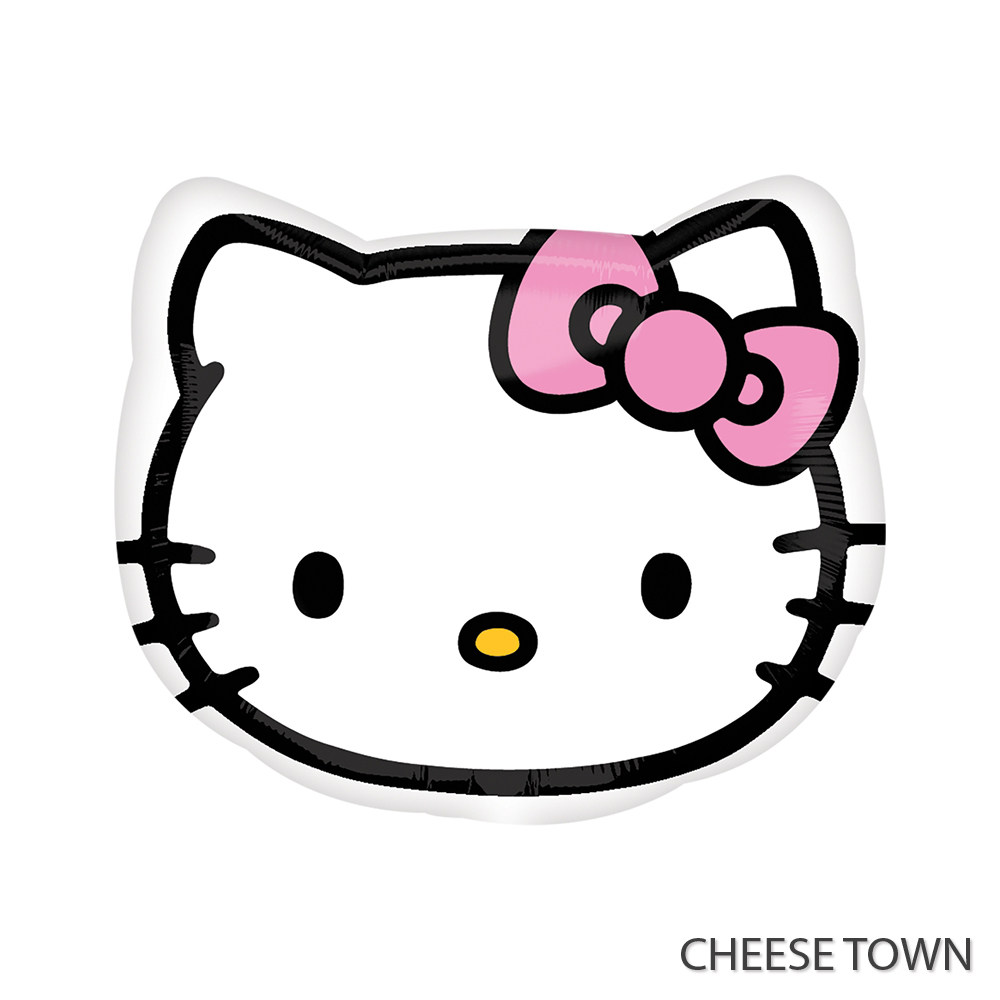 美国hello可爱哈喽kitty气球进口铝膜猫头凯蒂猫气球
