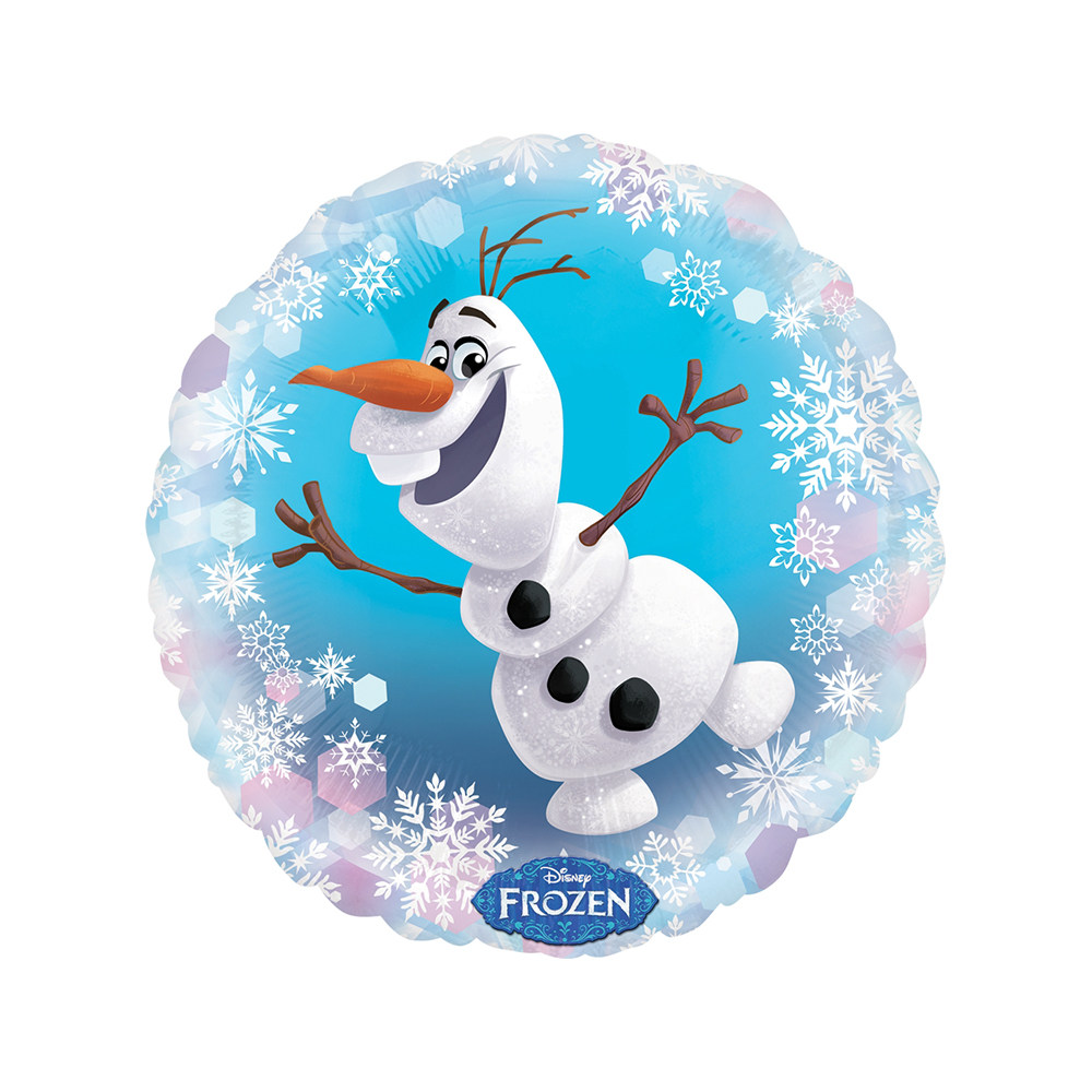 美国进口anagram冰雪奇缘雪宝18寸圆形铝膜气球飘空气球
