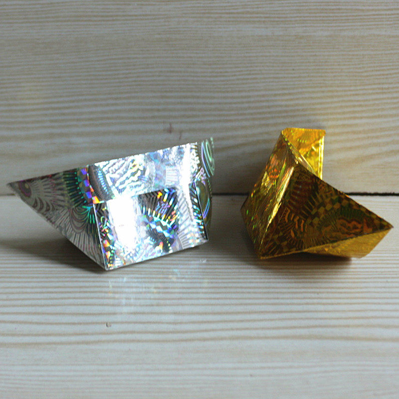 包邮镭射金银元宝折纸锡箔纸折叠纸家用纸一包装饰摆件