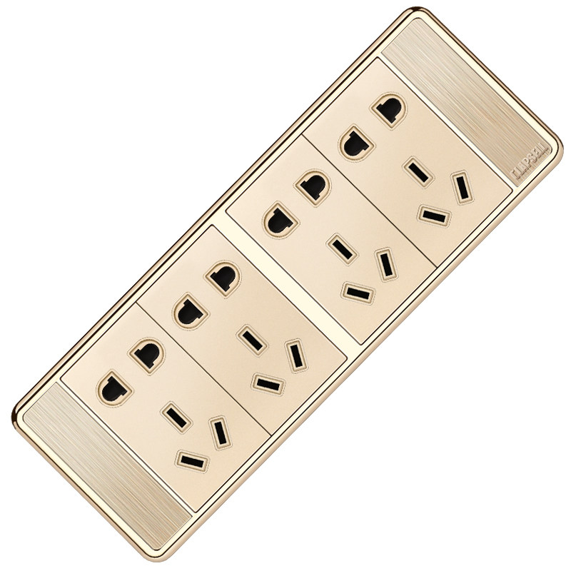 国际电工十二电源暗装多孔面板开关插座电源插座