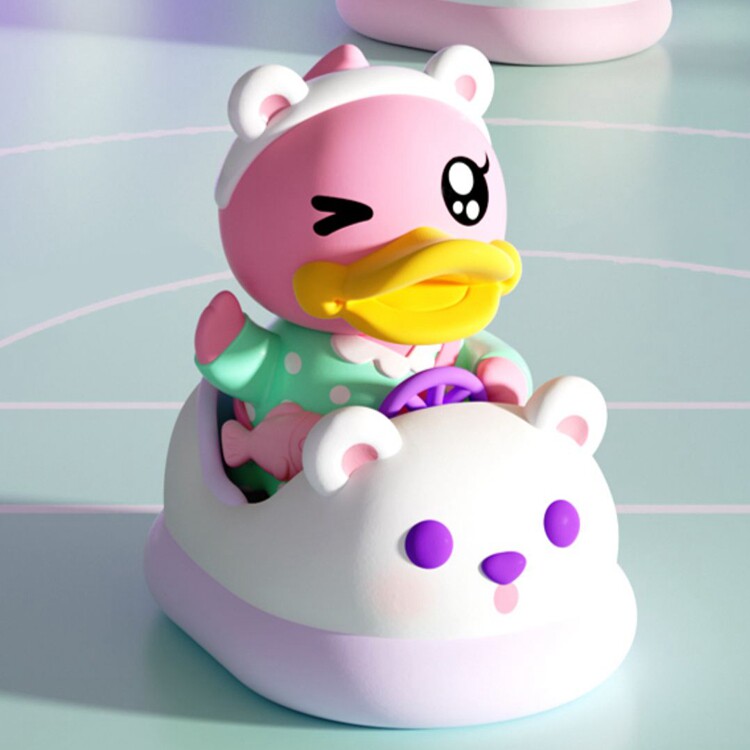 bduck梦幻鸭鸭乐园盲盒小黄鸭公仔手办潮玩车载潮玩盲盒