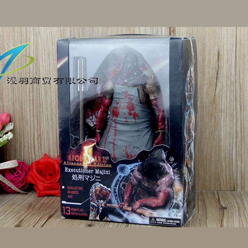 生化危机5斧头男屠夫手办7寸巨斧僵尸处刑侩子手模型关节可动人偶